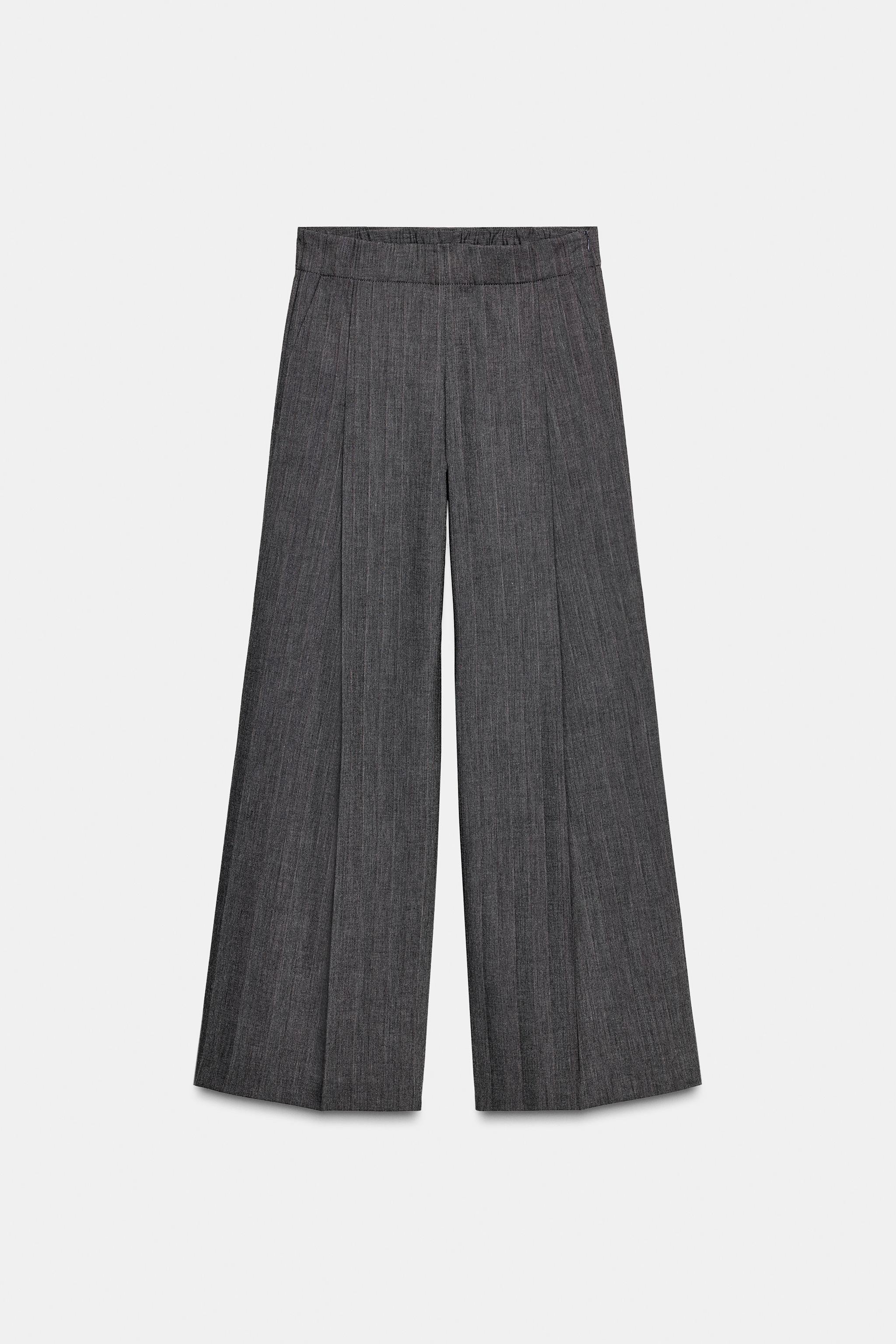 ZW COLLECTION WOOL BLEND WIDE LEG PANTS
